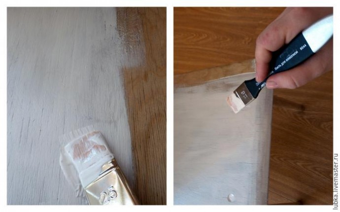 Расписываем стульчик в стиле "Алиса в стране чудес": часть 1