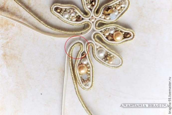 ​Создание сутажной броши "Лавры Афродиты": часть 2