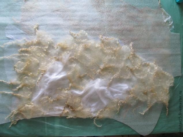 Валяние жилета в стиле "Гранж": нуно-войлок + кудри, часть 2