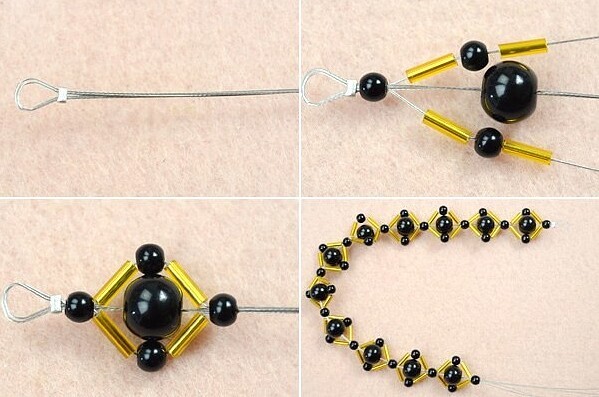 ​Черно-желтый браслет