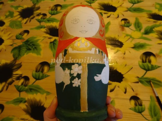 Роспись деревянной матрёшки: часть 2 Роспись деревянной матрёшки: часть 2