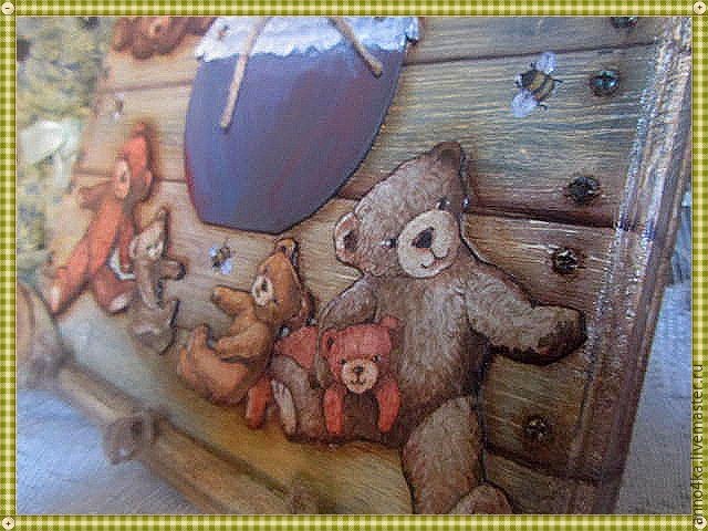 Объемный декупаж без специальных материалов: создаем панно "Ложка меда": часть 5