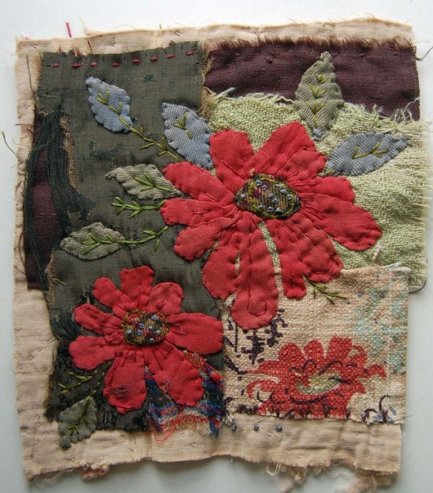 ​Пэчворк с вышивкой и стежкой