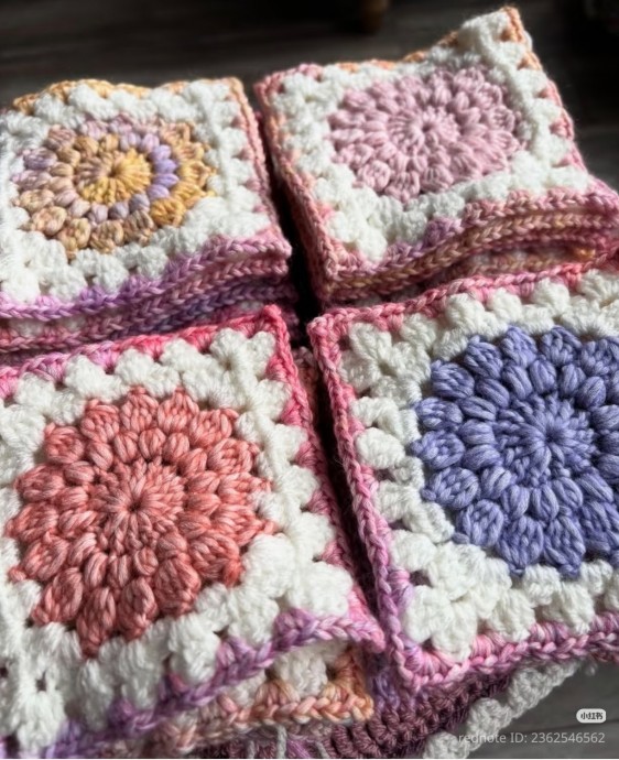 Плед из мотивов крючком