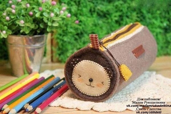 Шьем пенал из фетра