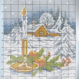 Вышиваем зимние пейзажи: часть 9