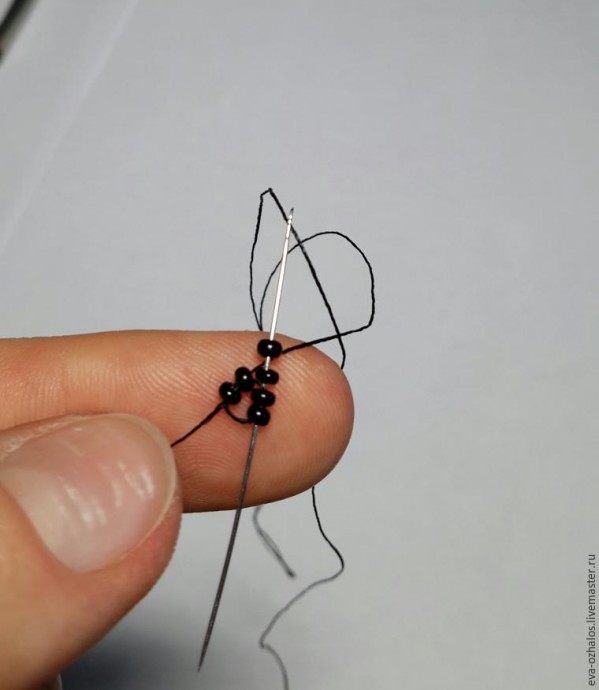 ​Делаем брошь-цветок "Черная георгина": часть 2