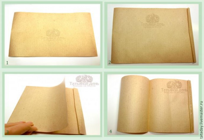 ​Делаем новогодний крафт-пакет с биркой-поздравлением: часть 1