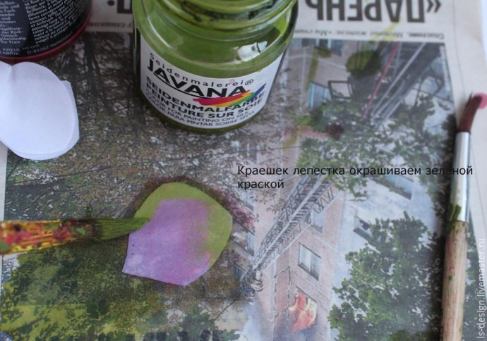 Шелковая бутоньерка роз: часть 1