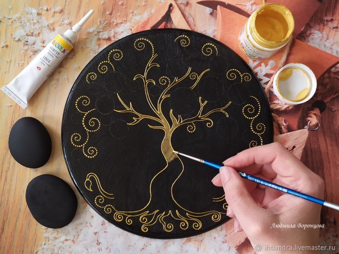 Создаём ключницу "Бычки и дерево изобилия": часть 1