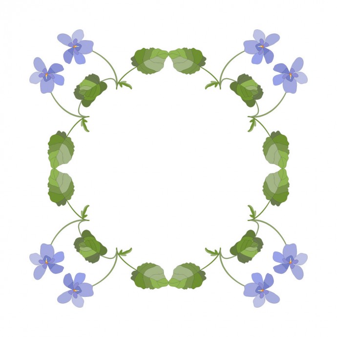 ​Узоры из фиалок