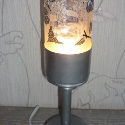 Изготавливаем настольный светильник из стеклянной бутылки: часть 2