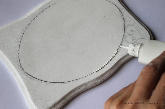 Процесс имитации филиграни и роспись акриловыми красками шкатулки: часть 1