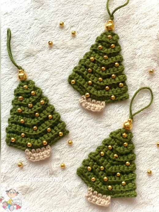 ​Вяжем ёлочки крючком