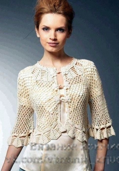 Ажурное болеро