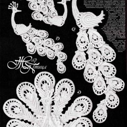 Павлины крючком