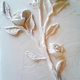 Создаем веточку розы из шпатлевки: часть 4