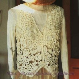 Жилет с ирландским кружевом