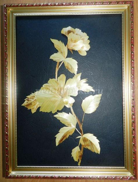 ​Цветочное панно из соломки своими руками: часть 2