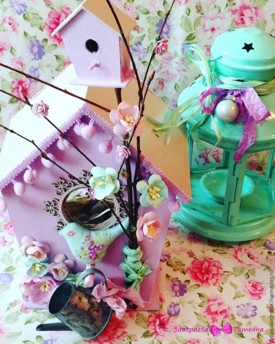 Делаем декоративный скворечник с гнездом и птичкой: часть 3 Делаем декоративный скворечник с гнездом и птичкой: часть 3