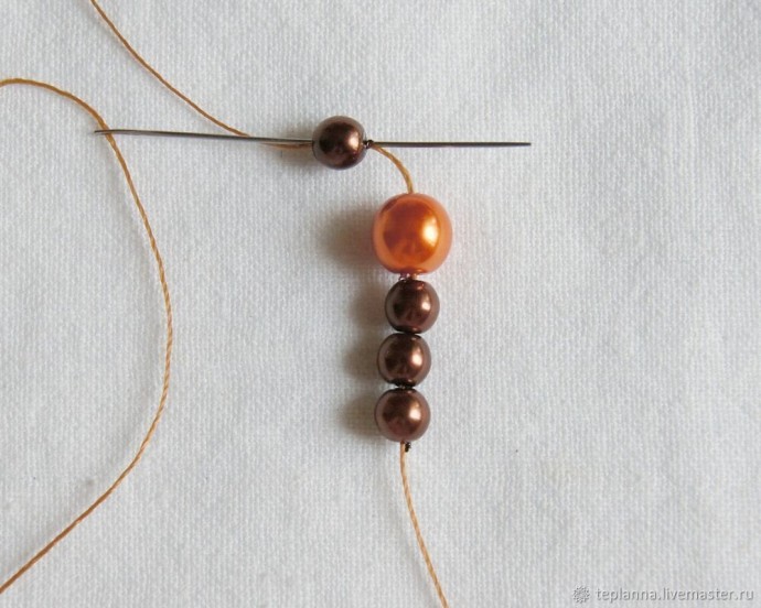 Серьги "Апельсин и шоколад"