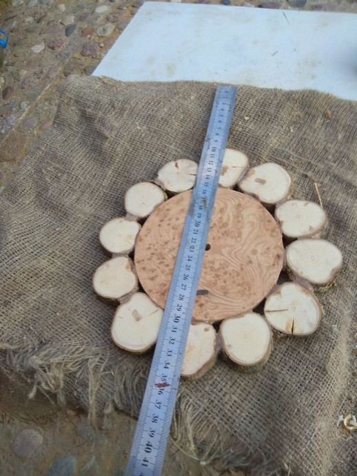 ​Делаем оригинальные деревянные часы из спилов: часть 5