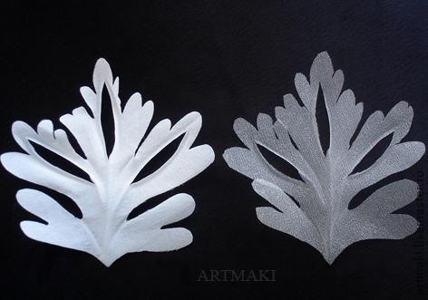 Фантазийный цветок "Из мира снежинок": часть 1