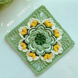 ​Изумительно красивый многоцветный узор крючком