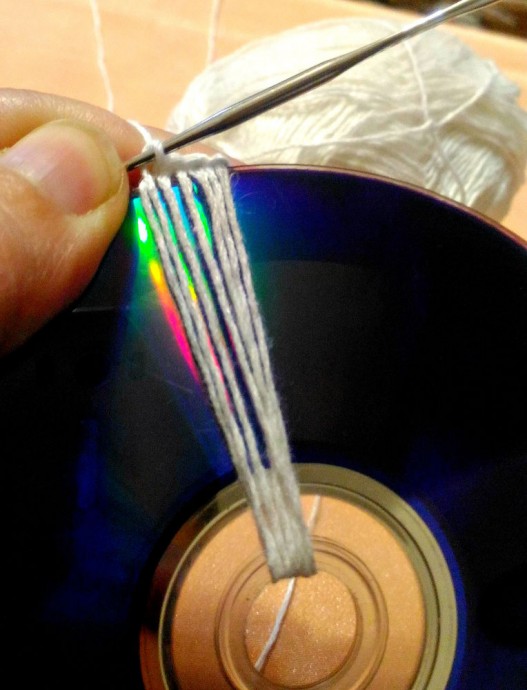 Создаем панно из CD дисков: часть 1