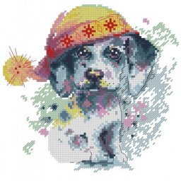 ​Пёс в шапке с помпоном