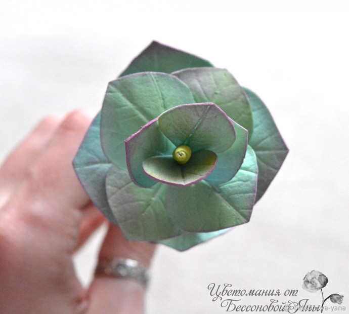 Создаем эвкалипт "Бейби Блю" из фоамирана: часть 2