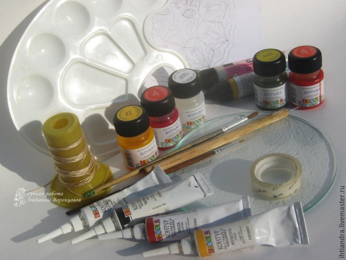 Создаём витражное солнышко: часть 1