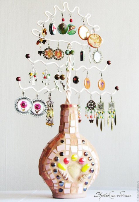 ​Мозаичное дерево: декорируем бутыль