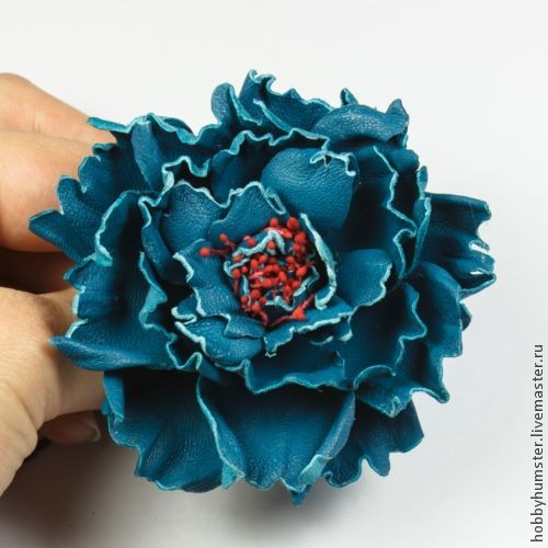​Создаем цветок из кожи в шарике: часть 2