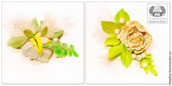 ​Создаем кожаную брошь-розу: часть 3