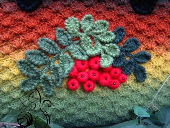 Сумочка на осень "Ветвь рябины"