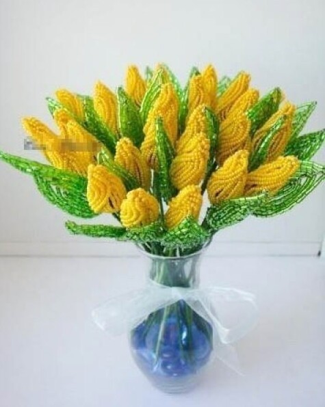 ​Тюльпаны из бисера