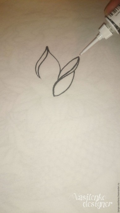 Декорируем футболку "Легкий бриз" стразами Swarovski: часть 1