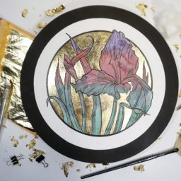 Золочение бумаги поталью и фольгой: часть 2