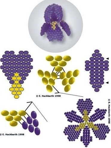 Прелестные сережки-цветы из бисера Прелестные сережки-цветы из бисера