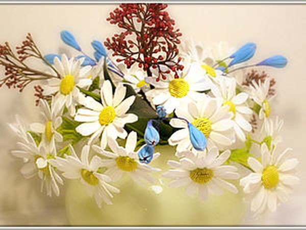 Ромашка из самозастывающей полимерной глины: часть 3