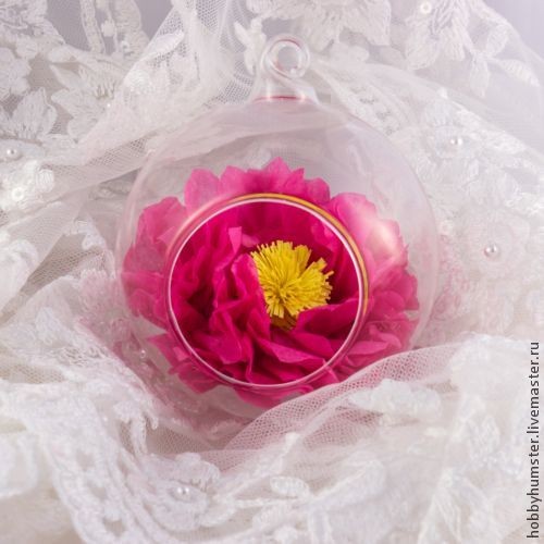 ​Создаем цветок из кожи в шарике: часть 3