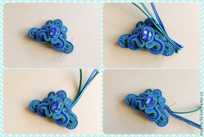 Создаем украшение "Гребень Ундины" с кристаллом Swarovski: часть 2