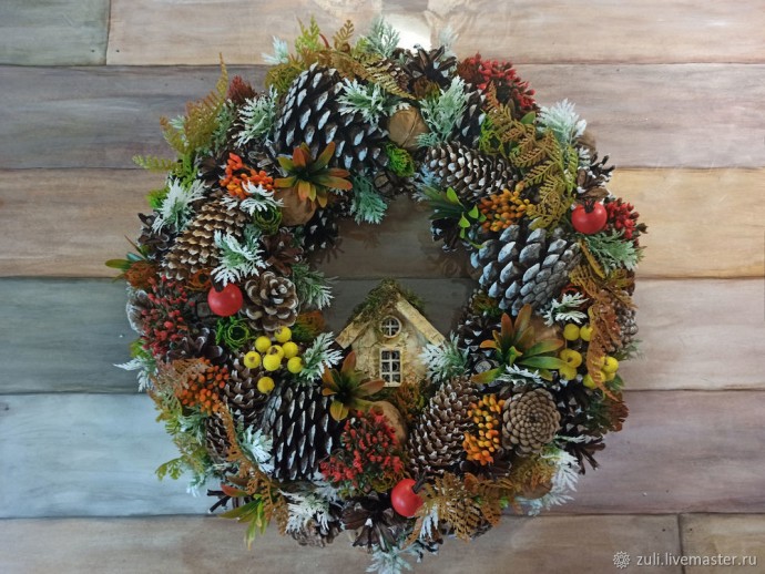 Создаём рождественский венок: часть 5