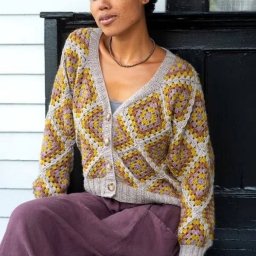 ​Жакет крючком из мотивов