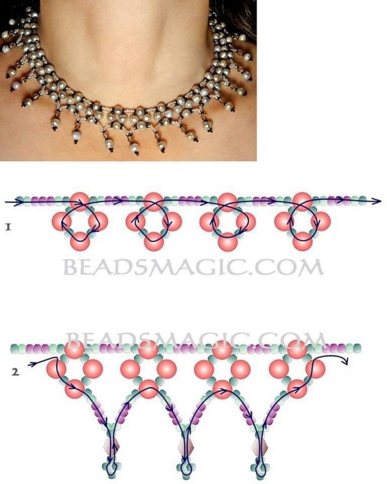 ​Чёрно-белые колье