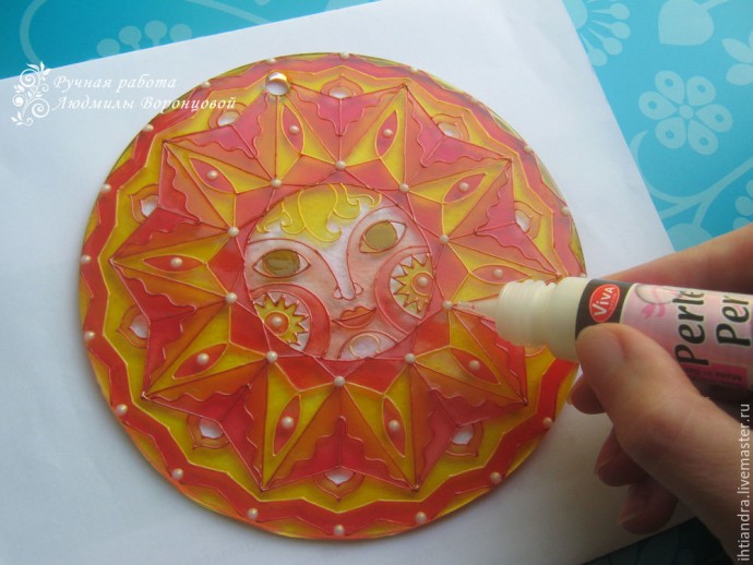 Создаём витражное солнышко: часть 1