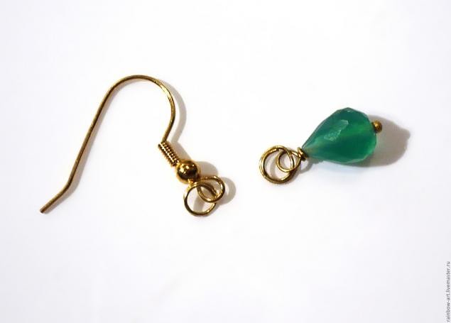 Серьги с вышивкой бисером "Жар-птица": часть 1