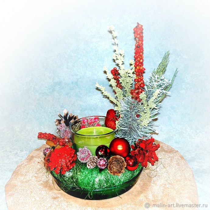 Мастерим свечу с птицей