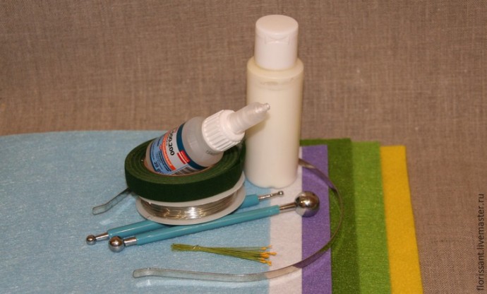 Создаем полевые цветы из фетра: часть 1